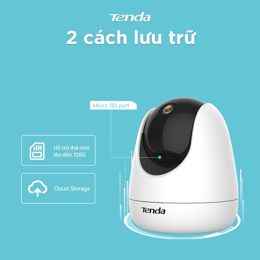 Camera IP Wifi Tenda CP3/CP6/CP7 Độ phân giải 1080P/2K/4MP xoay 360° - Hãng phân phối chính thức