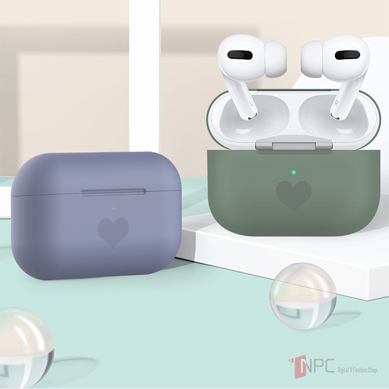 Ốp Silicone AirPods Pro Hình Trái Tim - Nhiều Màu Thời Trang