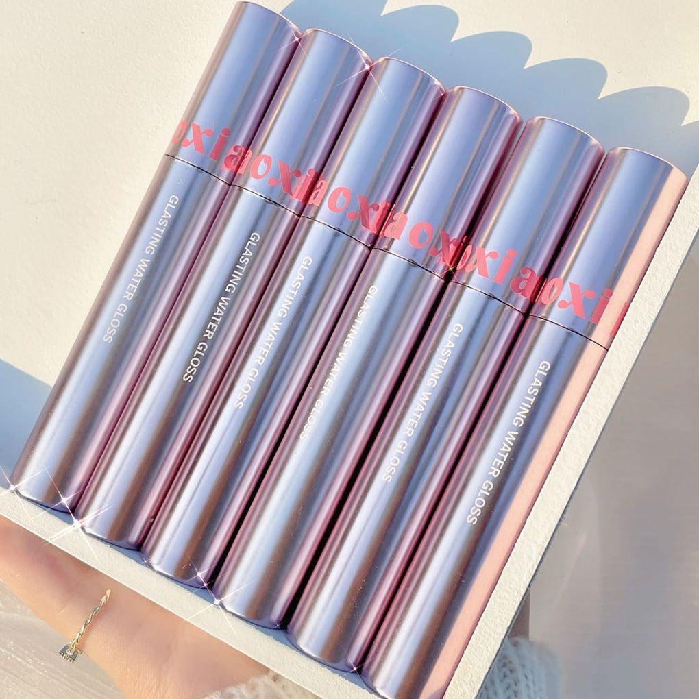 [Hàng mới về] Son kem HAOXIAOXI bóng ánh gương dưỡng ẩm làm đẹp môi dễ thương