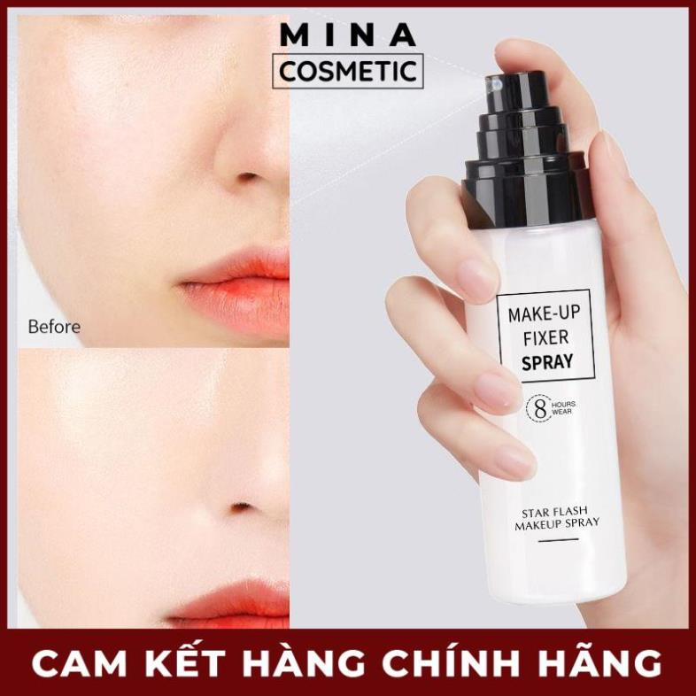 Xịt khóa trang điểm cố định lớp make up Star Flash Spray 8 Hours Wear 100ML Mina Cosmetic | BigBuy360 - bigbuy360.vn