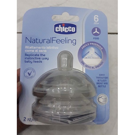 Núm ti thay thế cho bình sữa nghiêng Chicco Pisa Natural Feeling đủ size
