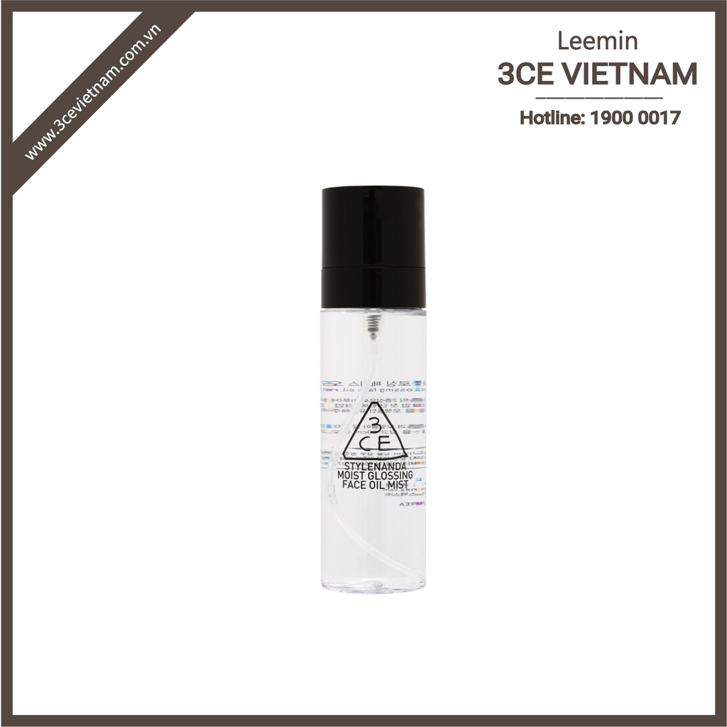 Xịt khóa lớp trang điểm kiềm dầu cấp ẩm 3CE MOIST GLOSSING FACE OIL MIST - 3CE VietNam Leemin | BigBuy360 - bigbuy360.vn