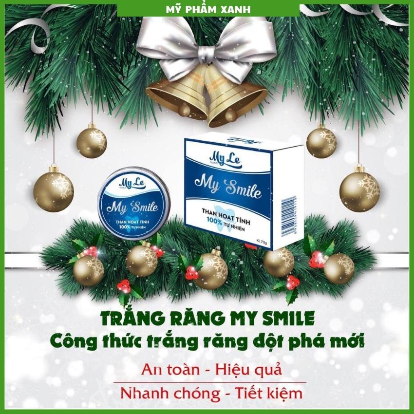 Bột trắng răng than hoạt tính My Smile 50gr bột đánh răng từ than tre hoạt tính làm trắng răng an toàn