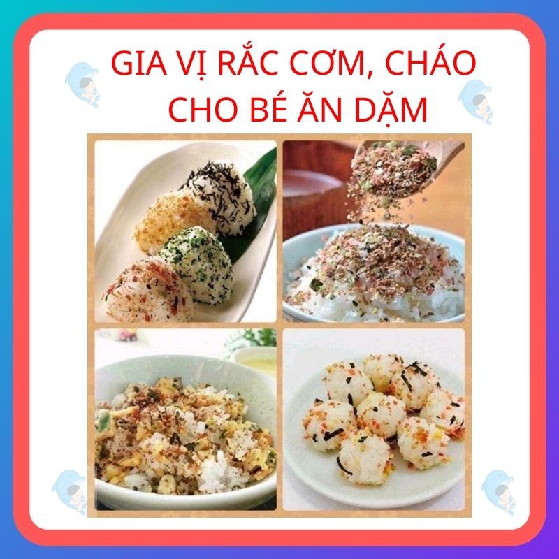 Gia Vị Rắc Cơm Cháo Của Nhật Cho Bé Ăn Dặm Thêm Thích Thú Gói 75gr (30 gói 6 vị)