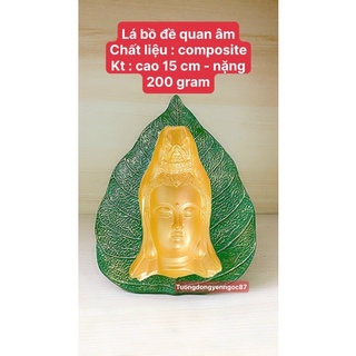 Tượng lá bồ đề 3D phật bà quan âm