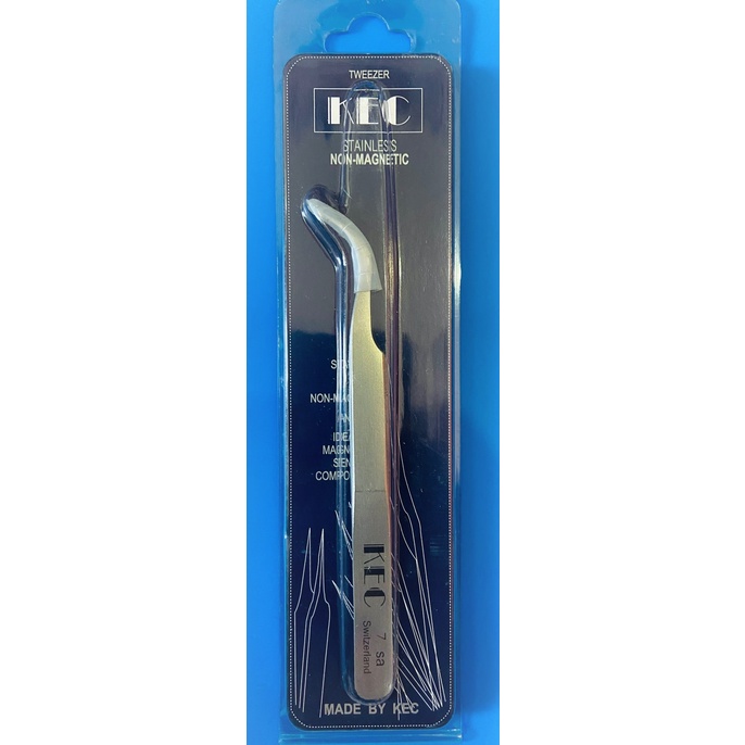 Kẹp Nhíp cong Thụy Sĩ - KEC sa 7 Dụng cụ sửa chữa điện tử chống axit chống nhiễm từ bằng thép không gỉ