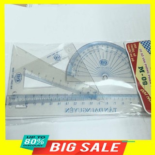 [ Flash Sale ] Combo thước bộ gồm 1 thước kẻ, 2 eke, 1 đo độ
