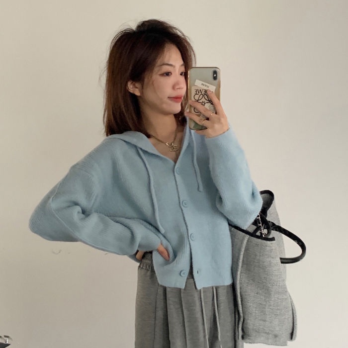Áo Khoác Cardigan Dệt Kim Mỏng Dáng Ngắn Thời Trang Xuân Thu Mới Cho Nữ