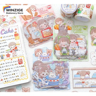 Miếng dán trang trí tường chống thấm nước họa tiết hoạt hình phong cách Hàn Quốc DIY