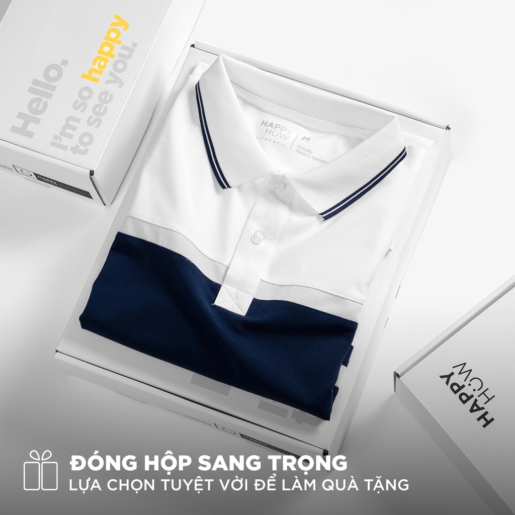 Áo Polo nam cổ bẻ phối UCO vải cá sấu Cotton xuất xịn , chuẩn form , sang trọng - lịch lãm - HAPPYHOW