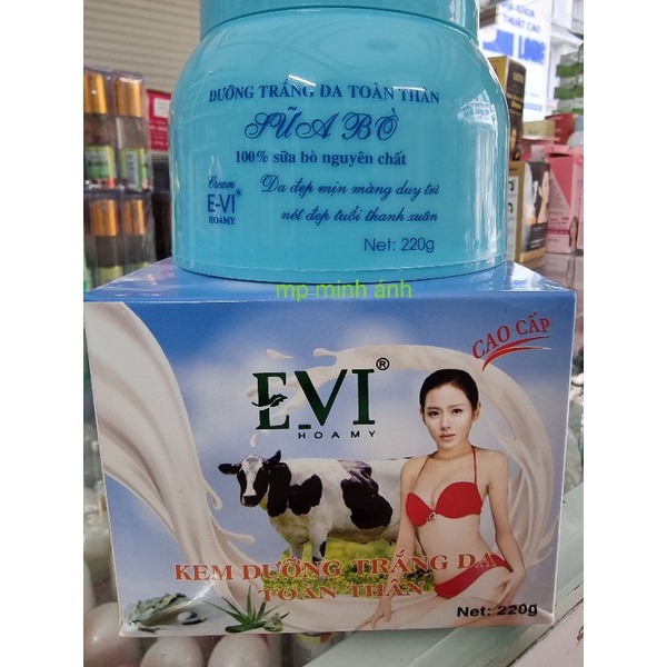 kem dưỡng trắng da toàn thân EVi 220gr (chuẩn cty)