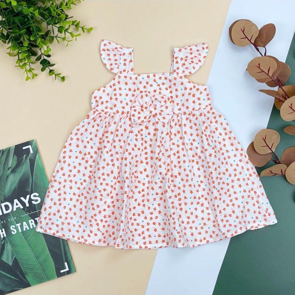 Váy litibaby cho bé gái đũi nơ ngực tay cánh tiên 1/5