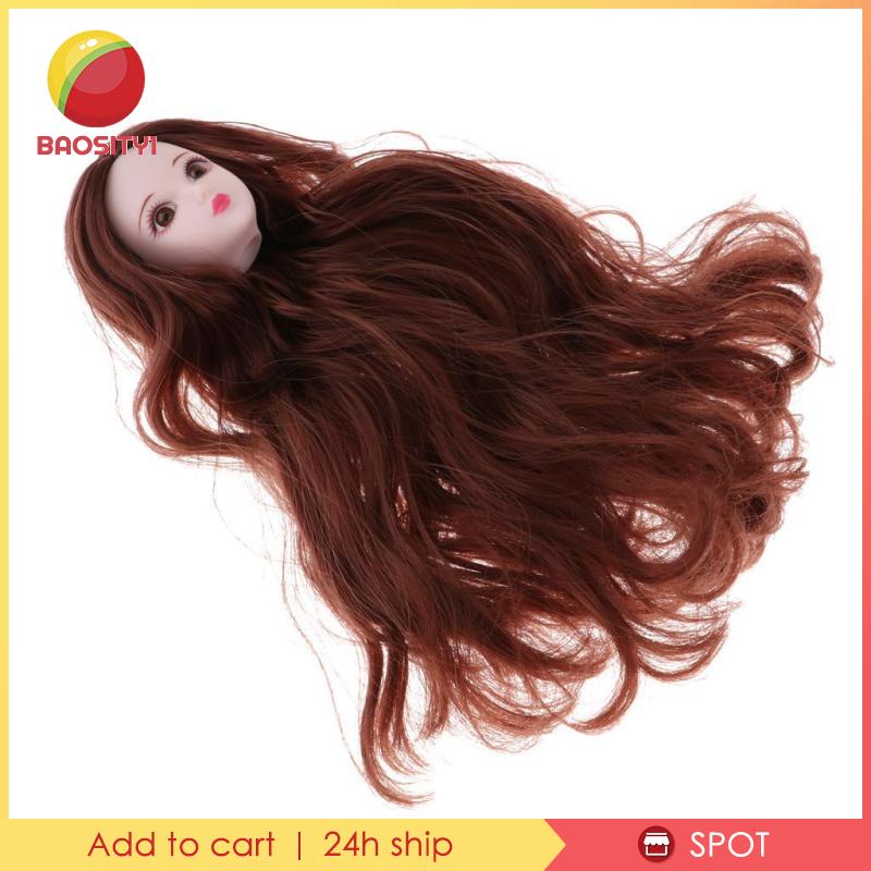 [Baosity1] Đầu Búp Bê Khớp Nối Với Tóc Giả Xoăn Tùy Chỉnh Cho Búp Bê BJD