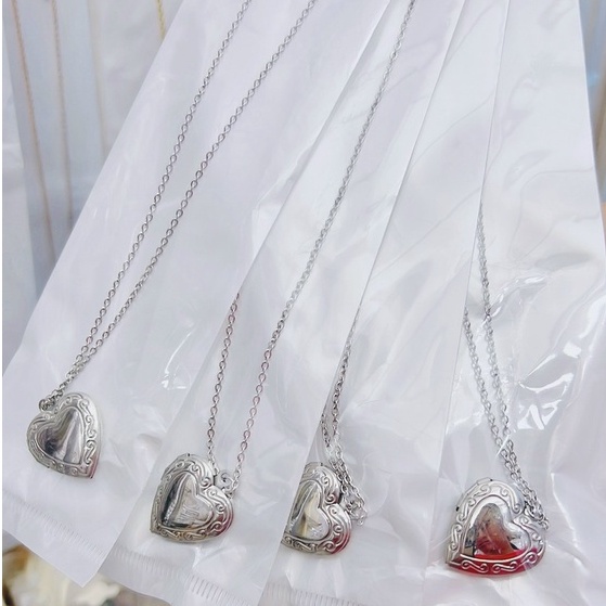 Dây chuyền titan trái tim mở được không gỉ WN191201