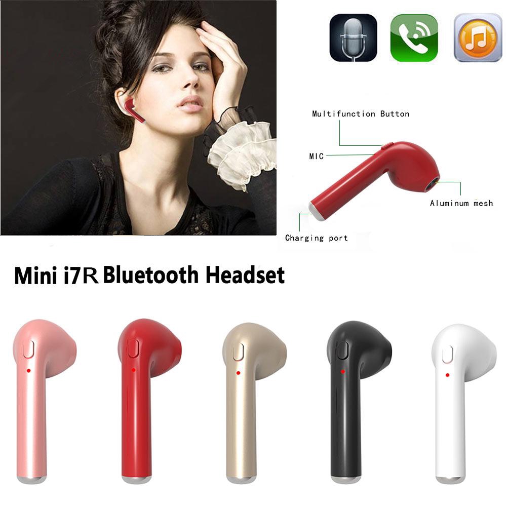 Tai nghe Bluetooth I7 Mini Earbud Tai nghe không dây đơn có Mic Stereo cho điện thoại thông minh iPhone