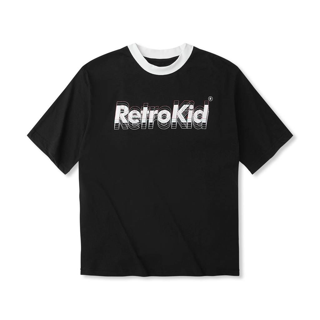 80s RETRO FUTURISM WIREFRAME TEES - BLACK