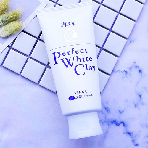 [CHÍNH HÃNG] Sữa rửa mặt đất sét trắng Senka Perfect Whip Clay sạch sâu sáng mịn 120g