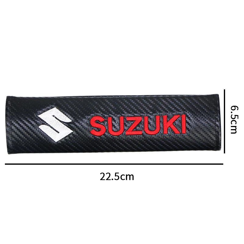 1 Đệm Dây Đai An Toàn Thoáng Khí Thêu Logo Cho SUZUKI DZire IGNIS Alto Spacia Jimny VITARA