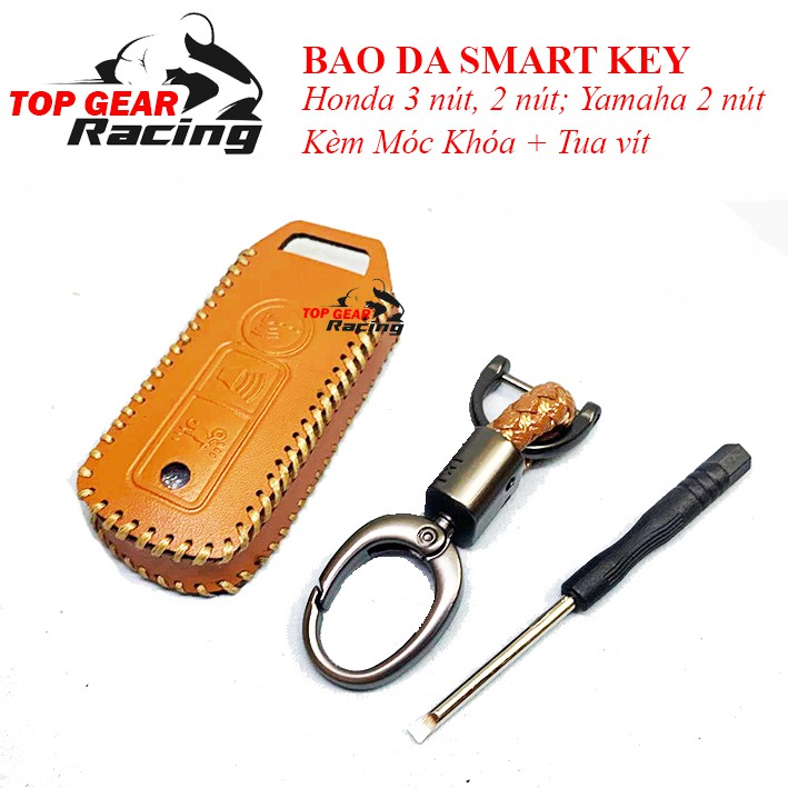 Bao Da Smartkey Kèm Móc Khóa Cùng Tone Màu Cho SH, LEAD, AIR BLADE, VARIO <TOPGEAR>