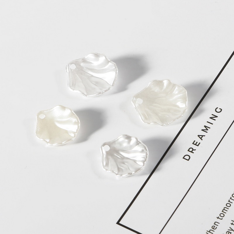 Set 20 charm Beadia ngọc trai giả ABS hình vỏ ốc xà cừ cánh hoa mẫu đơn DIY trang sức bông tai kẹp tóc