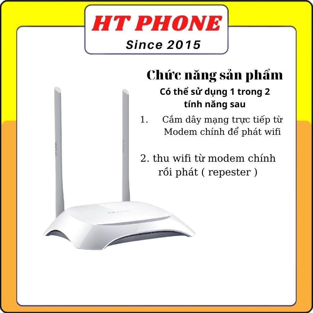 Router modem bộ phát cục phát wifi tp link 2 râu 842N 300Mbps chính hãng TP02