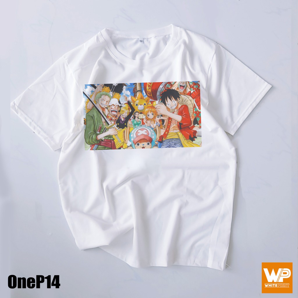 Áo thun unisex hình One Piece Đảo hải tặc Mũ rơm_Form đẹp vải co dãn tốt cực mịn