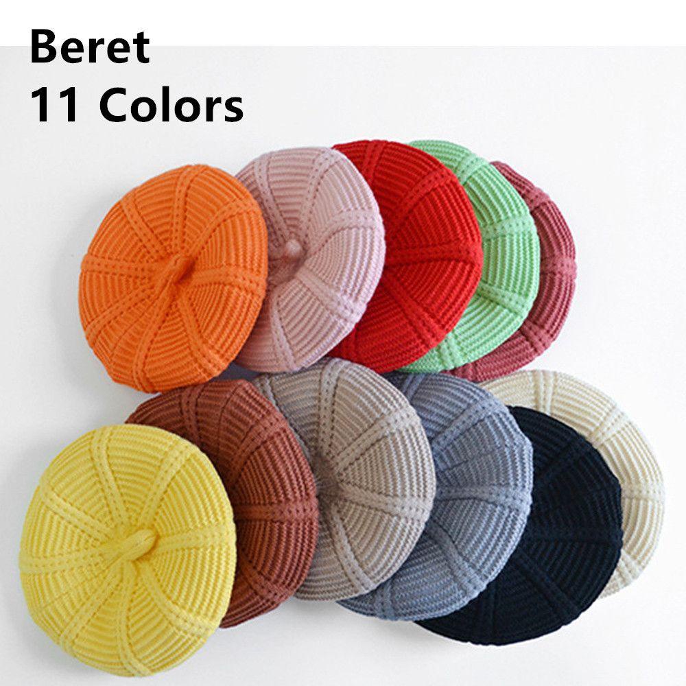 JUNE Mũ Len Beanie Màu Sắc Nhã Nhặn Thời Trang