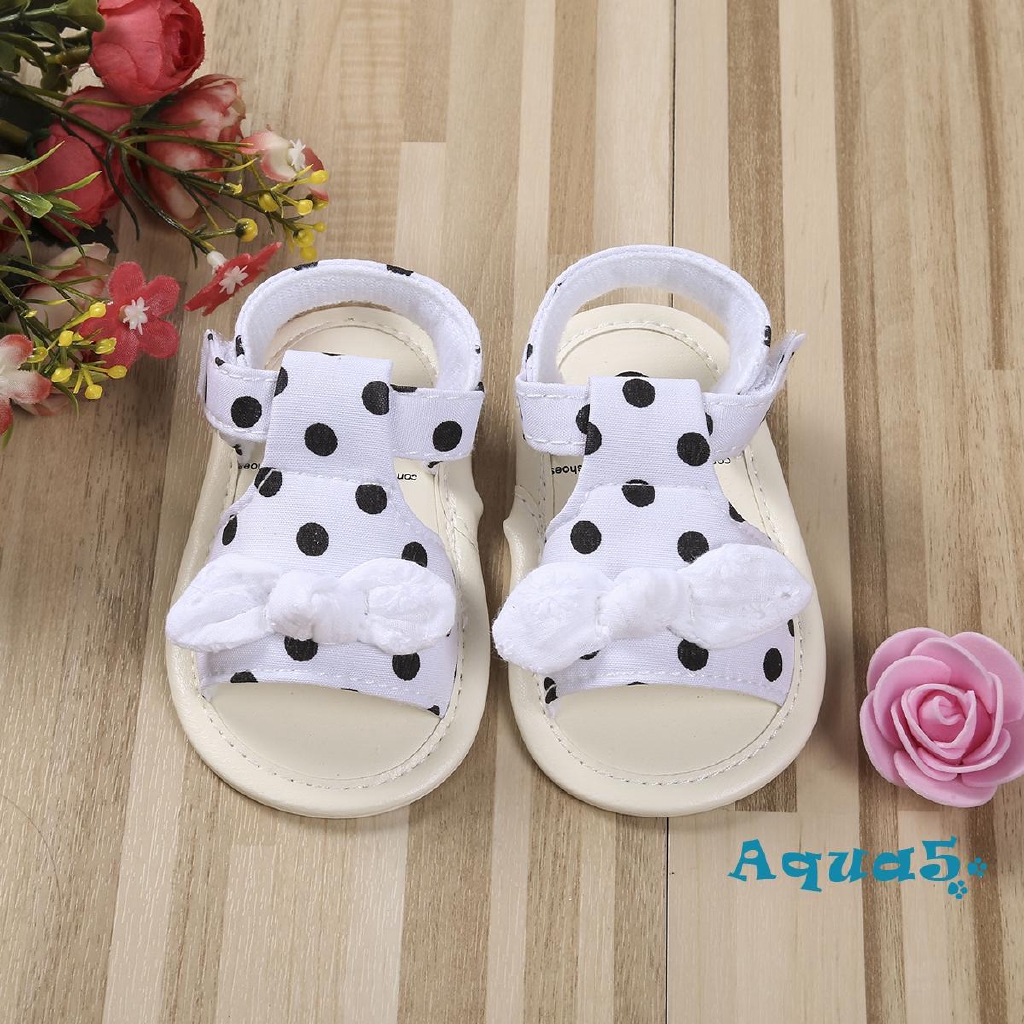 Giày Sandal Đính Nơ Chống Trượt Cho Bé Gái