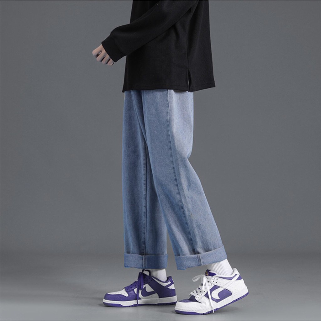 Quần Jeans, baggy jean đen nam ống suông, rộng, hottrend 2021 | BigBuy360 - bigbuy360.vn