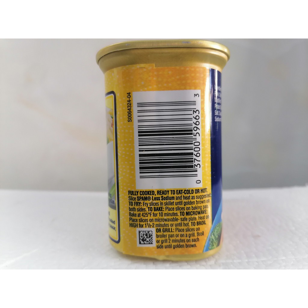 [340g – LESS SODIUM] Thịt hộp vị truyền thống [USA] HORMEL SPAM Less Sodium Classic Spamluncheon Meat (ttdt-hk)