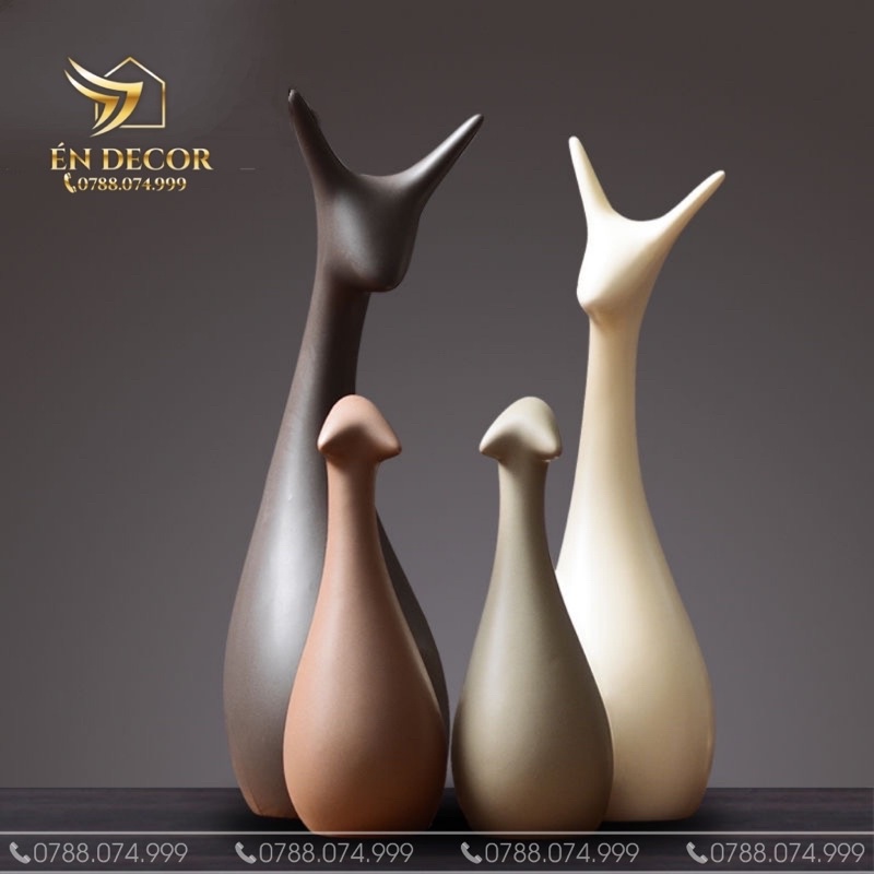 Tượng Gốm Sứ Trang Trí Nhà Cửa, Trang Trí Phòng Khách, Phòng Ngủ, Decor nhà cửa, Én Decor