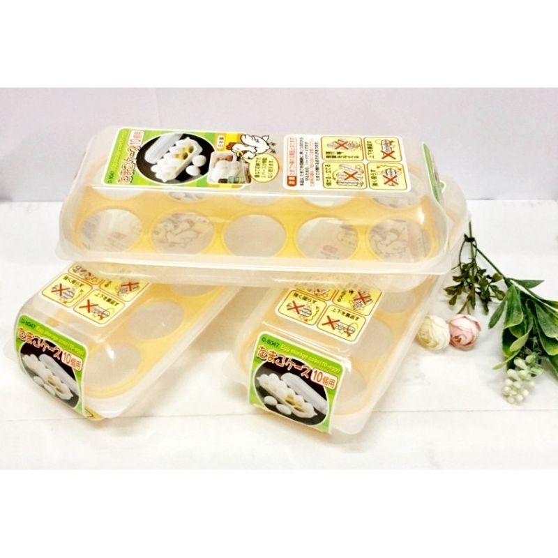Khay đựng trứng/ vỉ bảo quản trứng Nhật Bản 10 ngăn có nắp