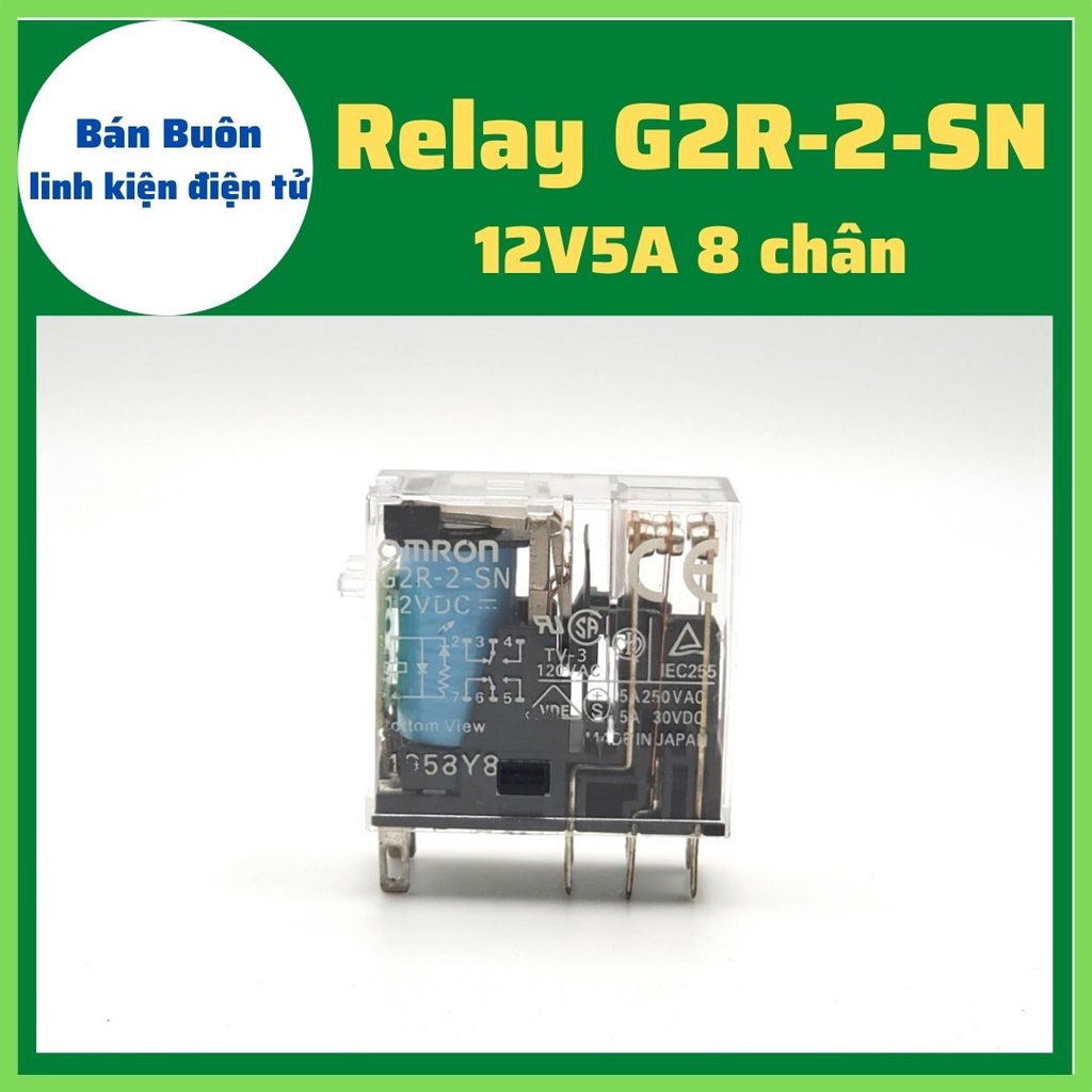 Relay 12V 8 chân, role 12V G2R-2-SN