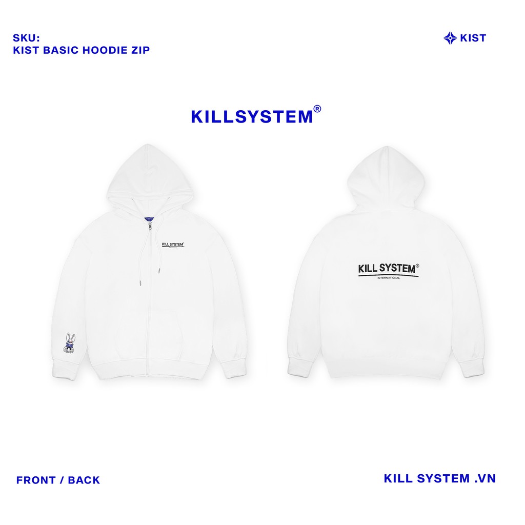 [Mã FAGREEN1505 giảm tới 30K đơn 99K] [KILL SYSTEM] ÁO KHOÁC HOODIE ZIP NHIỀU MÀU | BigBuy360 - bigbuy360.vn