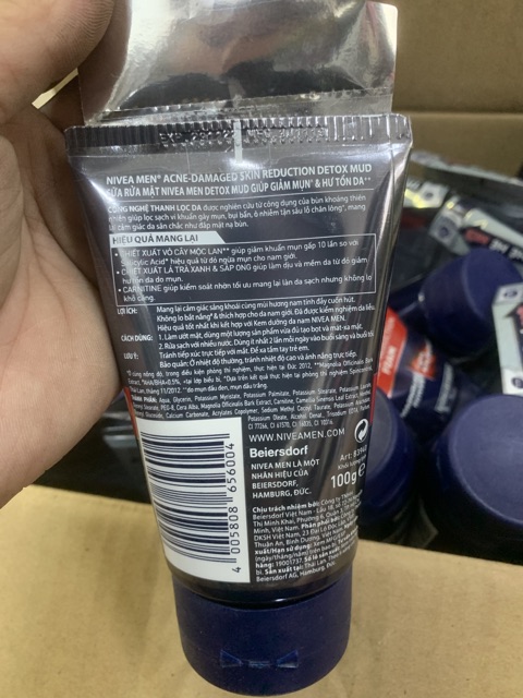 Sữa rửa mặt Nivea Men Bùn khoáng Ngừa mụn 100g bùn đỏ