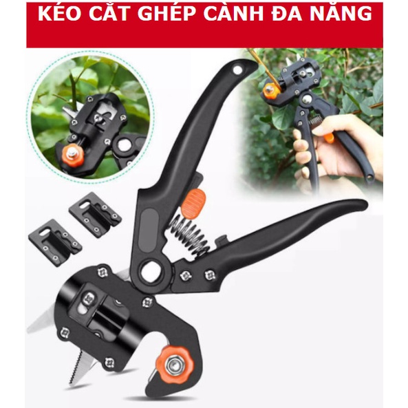 Kéo Ghép Cành Đa Năng, Kìm Ghép Mắt Cây Ăn Quả Các Loại, Tặng 2 Lưỡi Cắt Và Trụ Thay Thế..