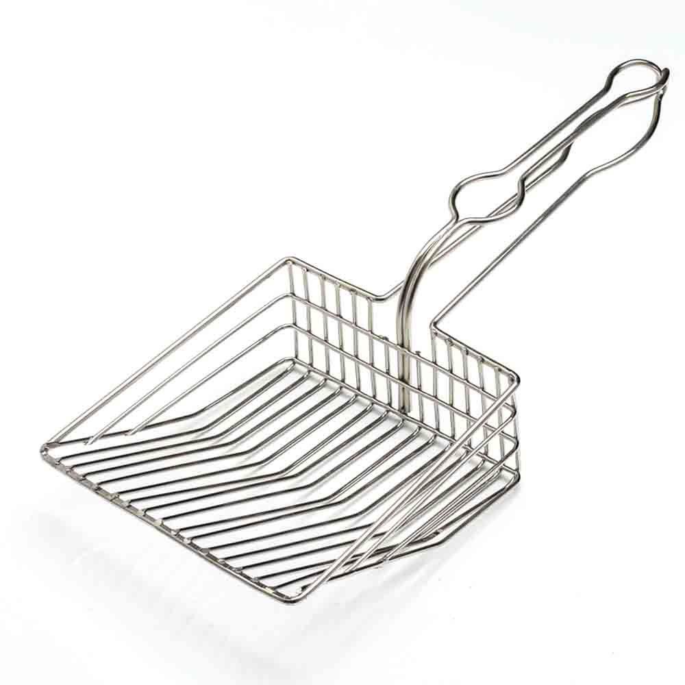 Muỗng Dọn Dính Chất Liệu Thép Không Gỉ Với Tay Cầm Dài Tiện Dụng Cho Mèo Cưng