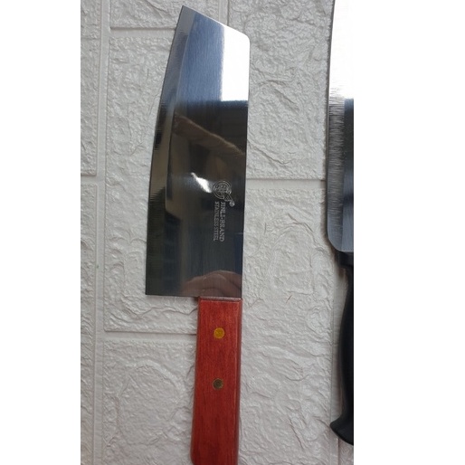 Dao thái bản to, inox dày dặn cán gỗ Kt: 30x6cm (ảnh thật)