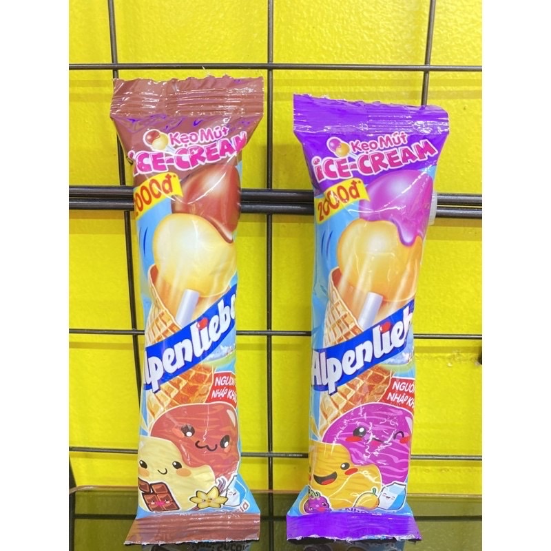 Kẹo mút Alpenliebe Ice Cream 2 vị mới gói 32 que [ Siêu Ngon Dài Vô Tận ]