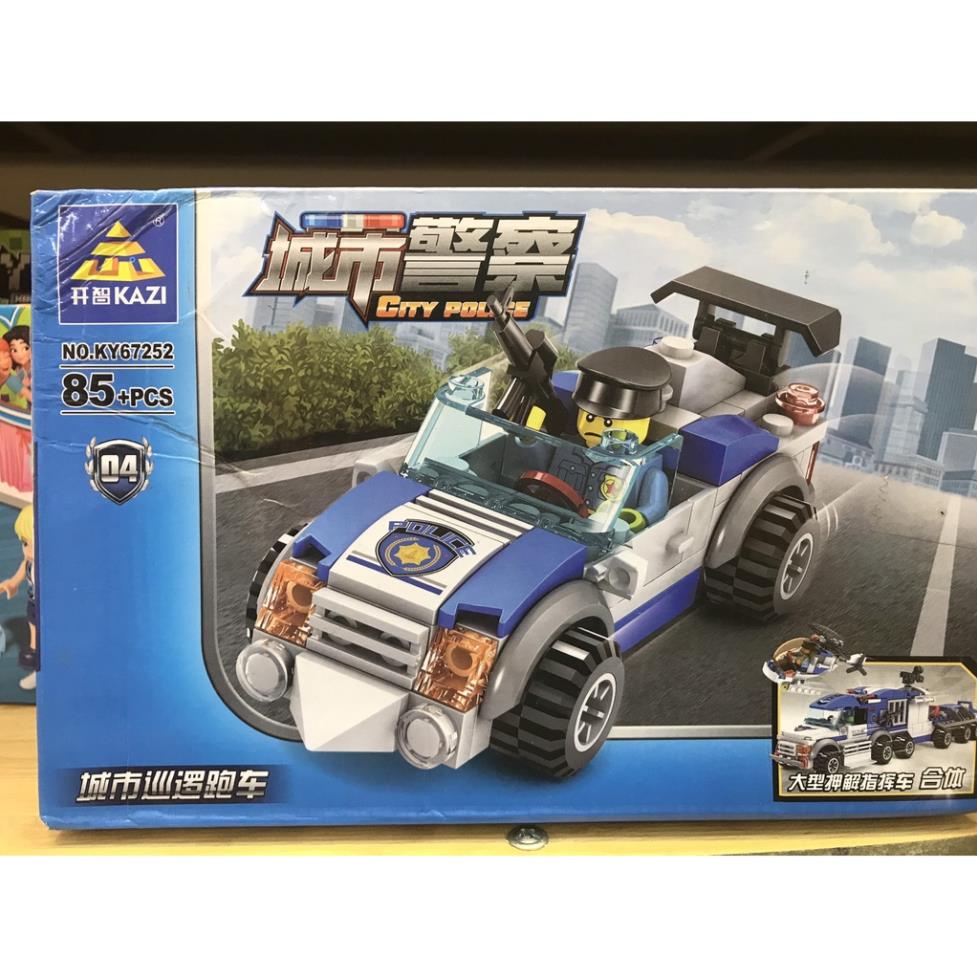 Bộ đồ chơi lắp ráp KAZI Xe police