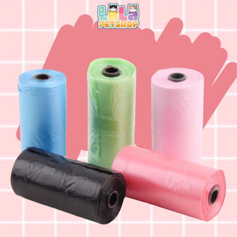 Túi rác dọn phân chó mèo , Túi rác mini , Cuộn rác dọn phân cho thú cưng