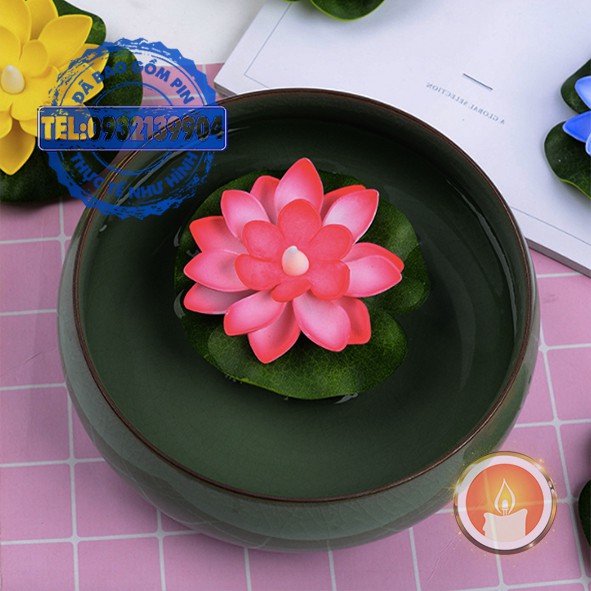 Đèn hoa đăng hình hoa sen điện tử