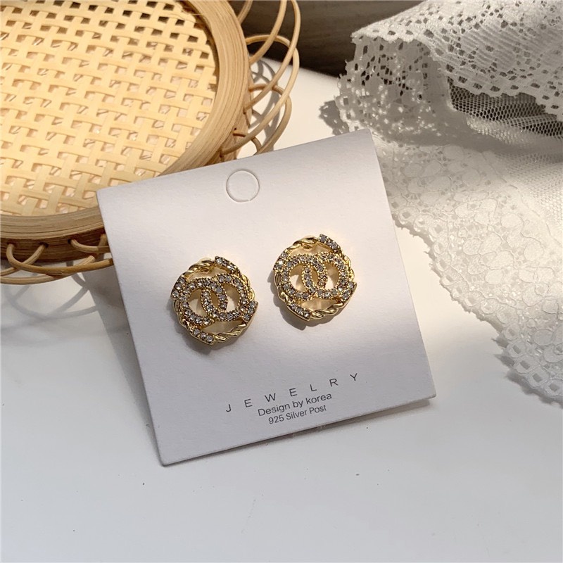 Khuyên tai đính ngọc sang trọng KA446 Maycorner