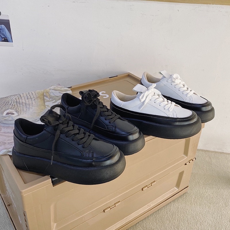 (HÀNG ORDER) Giày sneaker B178 đế bánh mì 4cm 2 màu