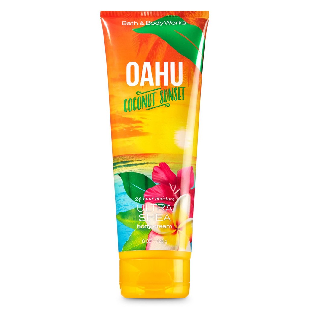 Kem dưỡng ẩm cơ thể Bath & Body Works Oahu Sunset Coconut Ultra Shea Body Cream 226g (Mỹ)