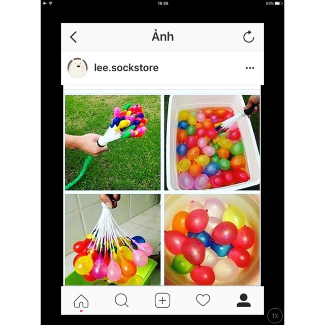 Bơm bóng nước Water Balloons ( 1 chùm)  Tben