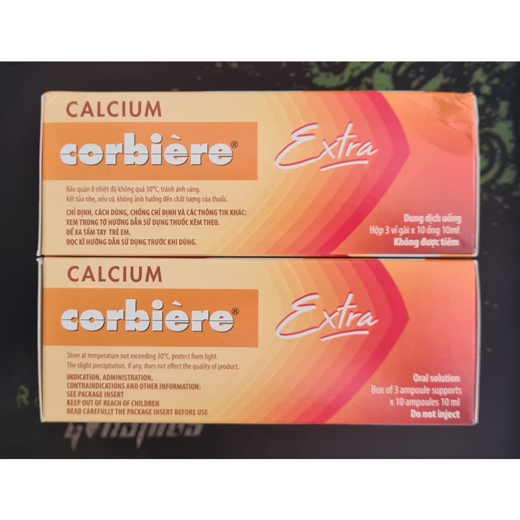 Calcium Corbiere Extra 10ml (Hộp 30 ống) - Dùng cho nhu cầu Canxi cao hay thiếu hụt Canxi