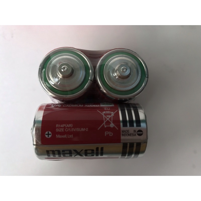 Vĩ 2 Viên Pin MAXELL Trung (C) R14P dùng cho bếp gas, thiết bị công nghiệp, đèn pin, máy quạt