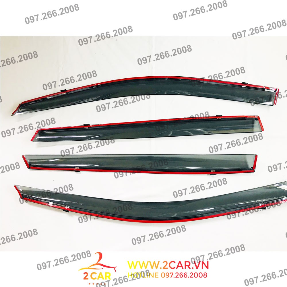 Vè Che Mưa Xe Toyota Yaris 2019 - 2021 chỉ mạ crom cao cấp - 1 bộ 4 chiếc