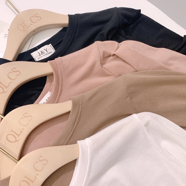 Áo cổ tròn xỏ ngón bốn màu cho nữ | BigBuy360 - bigbuy360.vn